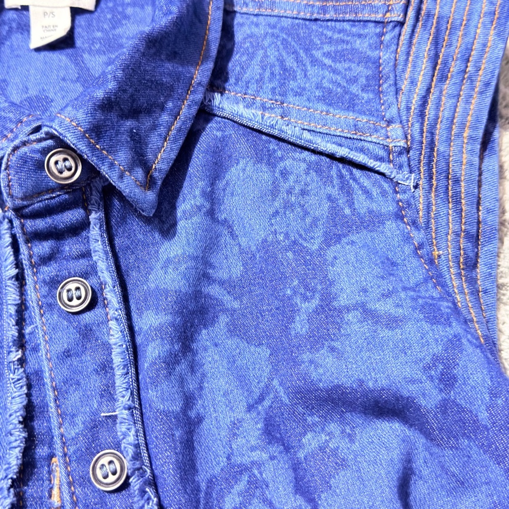 TRIBAL JEANS Floral Denim Sleeveless Dress - Picture 6 of 9